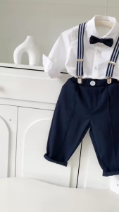 Set vest gile công tước dài tay 5CT cho bé trai thôi nôi sinh nhật đi tiệc 1 đến 7t BERNIE H0625B13