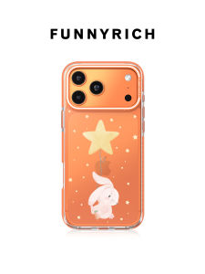 Ultra-Thin Cute Rabbit Star Design Phone Case for  15 New Model Transparent Protective Cover Magnetic Absorption 17Air Edge Protection Anti-Fall