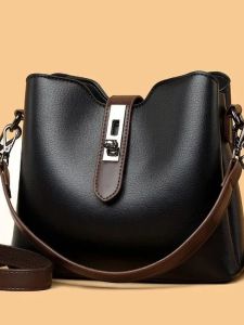 Shuhui Premium Fashion Large Capacity Multi-layer Commuter Bucket Handbag Single Shoulder Slant Cross Polyester Fiber