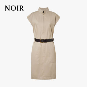 MO&Co. | Mandarin Collar Dress with Belt Included