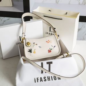 Trendy Embroidered Leather Bag New 2025 Fashionable High-End Versatile Womens Crossbody Bag Underarm Bag Single Shoulder Bag