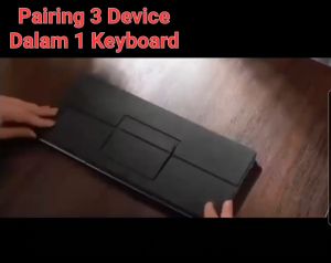 Wireless Bluetooth Keyboard 3 Device Smart Connection With Rotary Touchpad kf 8700