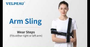 VELPEAU Arm Sling For Elbow Injury Comfortable Medical Shoulder Immobilizer Rotator Cuff Support Brace Strap For Shoulder Injury Broken Dislocated Fractured Left & Right Universal