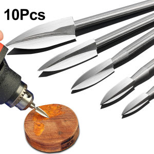 10pcs Carving Tool Set with 3mm Shank Furniture Table Wood Carving Root Carving Sanding Polishing Tools DIY Woodworking Drill