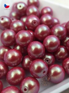 Hạt Ngọc Trai Pha Lê Màu Đỏ Rượu Vang Siêu Mịn Czech 4/6mm Hạt Lỗ Đầy Đủ Vòng Tai Vòng Tay Trang Sức Tự Làm Phụ Kiện
