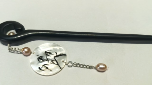 Light Luxury Chinese Style Shell Carving Hair Stick