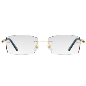 Chaoku | Diamond Cut Wooden Titanium Lightweight Mens Glasses Frame