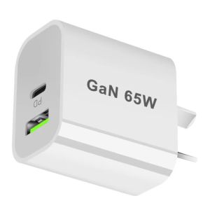 Sạc USB C GaN 65W PD 3.0 Hai Cổng Sạc Nhanh Tương Thích Với iPhone 13 Đầu Sạc Type C Dùng Cho UK/AU/EU/US