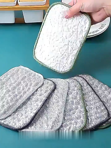 MallMainan-C1327 Kain Lap Dapur 2 Sisi Microfiber Pembersih Lap Gelas Piring Serbaguna / Kain Lap