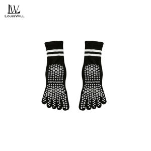 LouisWill Long Yoga Socks Sports Socks with Grips for Women Home House Floor Barre Non-slip Socks Dance Pilates Fitness Cotton Stocking Gym Yoga Socks Anti Slip Socks