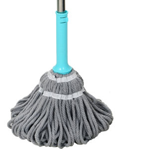 Manual Wet And Dry Use Self-Winding Water Broom Duster Traditional Style No Hand Wash Needed Squeegee Head Rotating Cleaning Tool