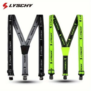 LYSCHY Motorcycle Duty Braces Pant Suspenders High Elastic Adjustable Y Back Suspender Straps Motocross Racing Pants Suspenders
