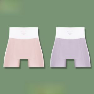 MiiOW | Womens Summer Thin Ice Silk Safety Pants Flat Angle Underwear Invisible Base Layer Shorts Nylon Spandex No Trace Anti Light