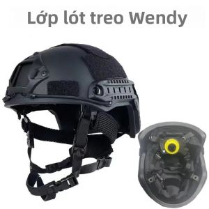 Mũ Bảo Hiểm Chiến Thuật Kevlar Chất Lượng Cao Wendy Với Đệm Nổi Treo Dành Cho Săn Bắn Ngoài Trời Và Thiết Bị Bảo Hộ