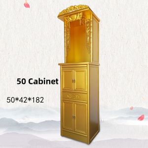 Buddha Shrine Buddha Cabinet Clothes Closet Golden Altar God of Wealth Guanyin Bodhisattva with Door Minimalist Solid Wood Shrine Altar Altar For Home
