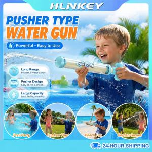 HLINKEY Summer Pool Party 4Pcs Fireworks Water Toy Pull-Back Spray Squirt for Kids Outdoor Beach Lawn Splash Games