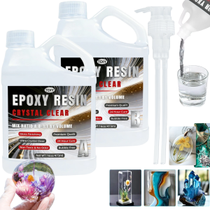 1:1 Crystal Clear Epoxy Resin Kit High Gloss & Bubbles Free Art Resin Supplies for Coating and Casting Craft DIY Jewelry Making