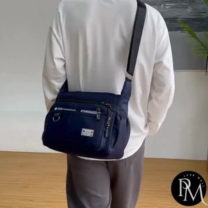 PM1988⚡พร้อมส่ง💯กระเป๋าสะพายข้าง กระเป๋าผ้าไนลอน สไตล์เกาหลี สำหรับผู้ชาย จุของได้เยอะ กระเป๋าผู้ชาย