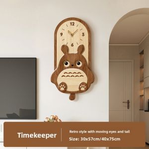 ARTPIONEER | Totoro Retro Style Wall Clock Cartoon Creative Pendulum