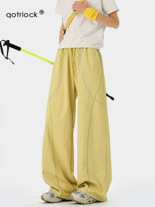 QOTRIOCK | Color Block Splicing Summer Outdoor Climbing Trousers Loose Culottes
