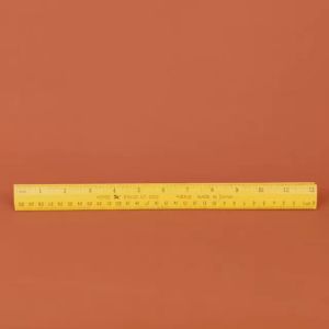 Ruler – Wooden 12 INCHES - Durable and Long-lasting Used to measure length and draw straight lines school office supplies stationery