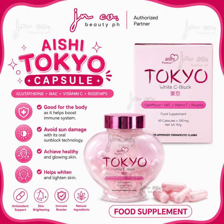AISHI TOKYO White C-Block Dfyage (Premium 42000mg Japan Glutathione) 60 Whitening Capsules with Oral Sunblock Beauty Supplement Fda Philippines Approved Beauty Supplement - Lazada