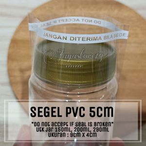 1PACK SEGEL BOTOL PLASTIK PVC botol sambal jar toples diameter tutup botol 5cm 5.5cm 150ml 200ml 290ml segel pvc murah GROSIR TOPLES BOTOL LANGSUNG PABRIK BOTOL TOPLES jayastore18