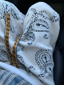 Lamb Wool American Lazy Pants Mens Autumn and Winter Stylish Niche Style Heattech Thickened Sweatpants Embroider Straight-Leg Pants