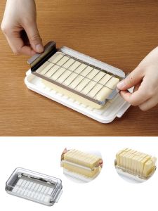 Butter Cutter Cheese Storage Box Freshness Preservation Container Rectangular Food Grade PP Rectangular Shape for Everyone