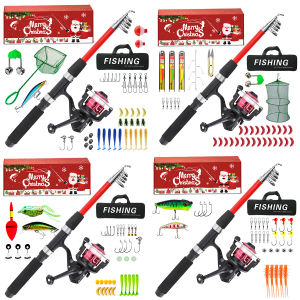 MLZH | Christmas Gift Rod Set Carbon Fiber Fishing Pole