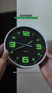 21 ซม. นาฬิกาแขวนผนังเรืองแสง Silent Clock ขนาด 8 inch คุณภาพสูง ตกแต่งบ้าน/ห้องนอน