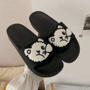 รองเท้าแตะลายการ์ตูนหมีน่ารักแบบอินสตาแกรมญี่ปุ่นรองเท้าแตะคู่รักกันลื่นใส่ในบ้านใส่อาบน้ำในห้องอาบน้ำสำหรับสาวๆ