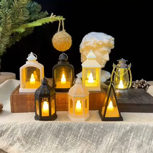 Sanxun Retro Castle LED Night Lamp Portable Mini Lantern Light Classical Home Gardern Wedding Party Hanging Decoration