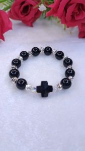 [Quà Tặng Ý Nghĩa] Vòng Tay Lắc Tay Đá Tư Nhiên Phối Titan Phale Áo Bạc 925 | Vật Thánh Công Giáo