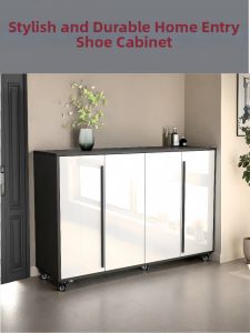 ENLUOLIJIA | Home Multi-level Large Capacity Wood Storage Cabinet with Lock