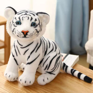23-25CM real-life plush tiger doll childrens toy cute stuffed animal toy presents good quality standing decoration
