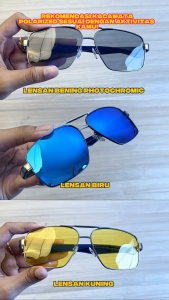 SNEAKERSSHOP17 Kacamata Gaya Pria Sunglass New Photochromic Sporty Lensa Polaris Anti Silau Bisa Berubah Gelap
