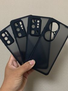 Ultra-Thin Matte Silicone Phone Case for Huawei P40 Pro+ P50 Series Soft Edge Anti-Fall Protective Cover Mens Black Pura 70 pro