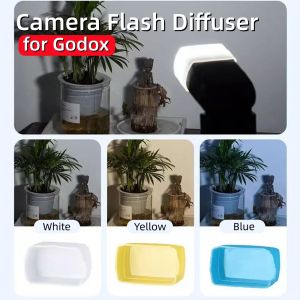 Camera Flash Diffuser Softbox White Blue Yellow Soft Light for Godox Lux Junior V1 AD200 TT685 V850II V860III TT600 Canon 580EX