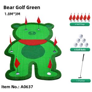 B·C·GOLF | Golf Putting Practice Mat Cartoon Bear