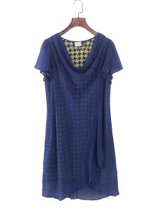 ชุดเดรสผ้าชีฟองแฟชั่นฤดูร้อนสำหรับผู้หญิง ชุดกระโปรงยาวทรงเอแขนสั้น สีพื้น คอกลม ทรงเข้ารูป เดรสผ้าชีฟองอเนกประสงค์