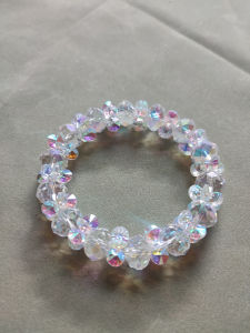 Trendy Glowing Colorful White Crystal Bracelet: Original Design Queen Style Accessory