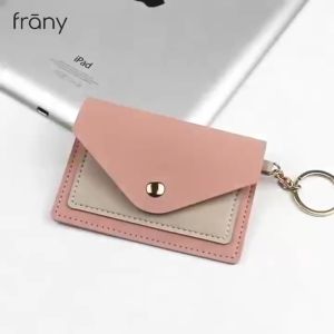 Frany Gantungan Kunci Dompet - Dompet Kecil Kreatif dan Modis untuk Wanita dalam Warna Permen Aksesoris Gantungan Kunci untuk Kartu Pelajar dan Kartu Transportasi FR-FAA7033