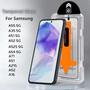 2pcs for Samsung A55/A54/A53 Tempered Glass Galaxy A52/A35/A51/A52S/A71/A21S/A73 Screen Protector HD Clear Film Protective Cover
