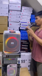 [FREE USB w/ MP3 songs] Brudo BTS-2801 iKaraokeBOX Professional System Bluetooh Speaker FREE 2 Microphone