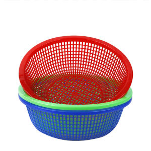 Large Circular Plastic Basket for Washing and Drying