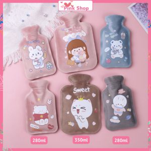 Túi chườm ấm nóng lạnh Túi giữ nhiệt Pinkshop đa năng giảm đau bụng kinh 280ml