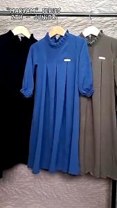 GAMIS ANAK CRINKLE "MARYAM" SERIES 3-12 TH JUNIOR (+SAKU) / GAMIS ANAK POLOS TANGGUNG JUNIOR