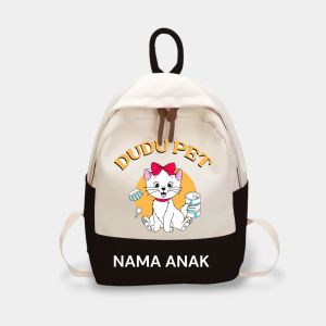 tas ransel costom nama anak perempuan laki-laki tas ransel sekolah murah tas ransel sekolah TK SD tas ransel mengaji tas ransel merah hitam pink biru