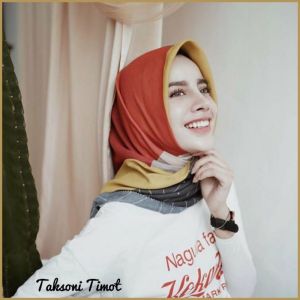 Kerudung Hijab Segi empat Motif Jilbab Voal Premium Laser Cut Motif Taksoni Timot